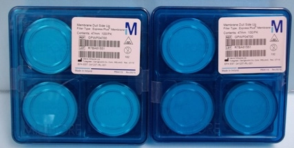 MILLIPORE MEMBRANE DULL SIDE UP FILTER TYPE: EXPRESS PLUS MEMBRANE CONTENTS: 47MM 100/PK REF NO: G