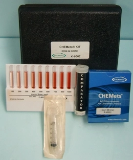 CHEMETRICS CHEMETS KIT IRON IN BRINE K-6002 WITH 1 BD 5ML SYRINGE LUER-LOK TIP REF NO309603 WITH 22