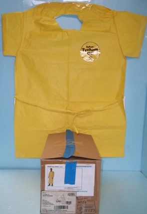  DUPONT TYCHEM QC SMOCK-TYPE APRON 26 X 52 WITH SLEEVES UNI LOT# BBX0028924 PT# QC278BYL00001200