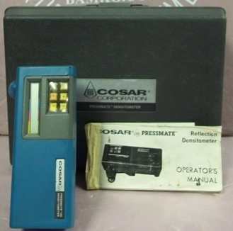 COSAR CORPORATION PRESSMATE TM 102 REFLECTION DENSITOMETER SRN:P02A13-7449745 INCLUDES 1 RADIOSHACK 