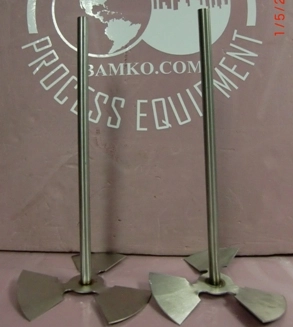 STAINLESS STEEL OVER HEAD STIRRER PADDLES 6"(WIDE) X 12 3/8" (TALL)