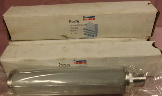 PUROLATER POROMET, 316L STAINLESS STEEL FILTER ELEMENT, 1755100-40-60, PP10NPT40, 40 MICRON, IDEAL F