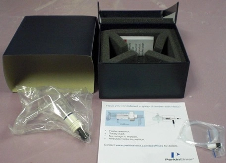 PERKIN ELMER TWISTER CYCLONIC SPRAY CHAMBER- JAZ ASSY, N0776053, B78579, SBIN W104B, DESRIPTION: BAF