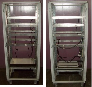 ELECTRONICS RACK SLIDE OUT BRACKETS, INSIDE DIMENSIONS W: 16 &frac34; X L: 29 X 67 &frac12; , OUTSIDE DIMENSIONS W