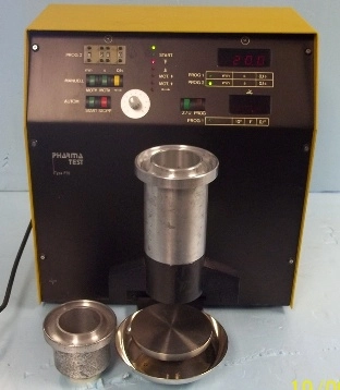 PHARM TEST 3 TYPE: PTG POWDER TESTING SYSTEM NO# H-1149/F 110V 60HZ WITH SAMPLE CUPS 