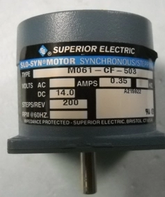 SUPERIOR ELECTRIC SYNCHRONOUS STEPPING MOTOR TYPE: MO61-CF-503, 035 AMPS DC: 140, : A215922 %)