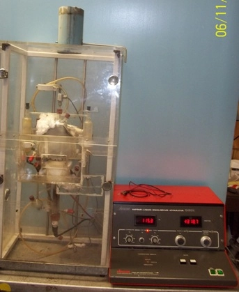 FISCHER VAPOUR EQUILIBRIUM APPARATUS 0601 NO 7678 TYPE: 0601 D-K VOLTS: 220/60 HZ W 500 W/ FISCHER 