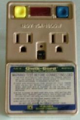 SQUARE D COMPANY QUICK GUARD GROUND FAULT CIRCUIT INTERRUPTER CAT NO GFRP 115