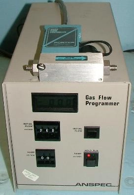 ANSPEC GAS FLOW PROGRAMMER 91101 WITH MASS FLOW CONTROLLER PORTER FLOW MAX PRESSURE 1000 PSIG, SERIE