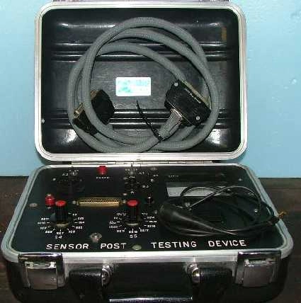 ZERO CORPORATION SENSOR POST TESTING DEVICE WITH CABLE INSTRUMENT BUILT INTO A HARD CASE CARRYING CA