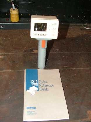 INTERMEL BAR CODE LASER SCANNER M/N 1545 93052500143 C/N1545A UNIT HAS A QUICK REFERENCE GUIDE THE 1