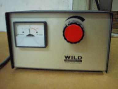 WILD HEERBRUGG POWER SUPPLY, TYPE: MTR 19, NO 22942, INPUT: 110 VOLTS, OUTPUT: 0-8 VOLT 