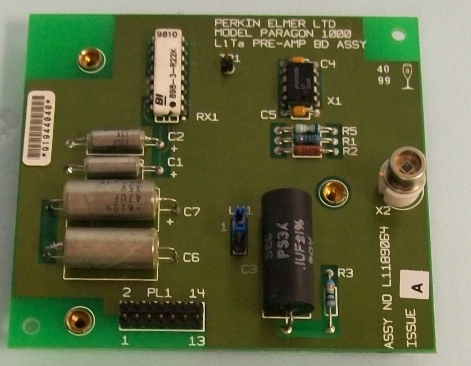 PERKIN ELMER FT-IR SPECTROMETER SPECTRUM RX1, CURCIT BOARD PERKIN ELMER LTD MODEL PARAGON 1000 LITA 