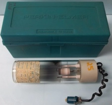 PERKIN ELMER INTENSITRON LAMP, PART NO: 303-6012, NO: 68119, CONTINUOUS OPERATING MAXIMUM: 25 MA 30 