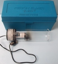 PERKIN ELMER INTENSITRON LAMP, PART NO: 303-6016, NO: 0559854T, CURRENT OPERATING MAXIMUM: 4 MA / 8M