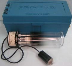 PERKIN ELMER INTENSITRON LAMP, PART NO: 303-6016, NO: 328985, CURRENT OPERATING / MAXIMUM CONTINUOUS