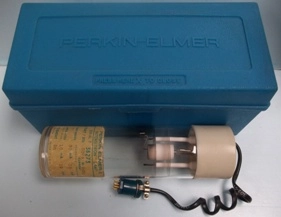 PERKIN ELMER INTESITRON LAMP, PART NO: NO66-1244, NO: 488074, CURRENT OPERATING / MAXIMUM CONTINUOUS