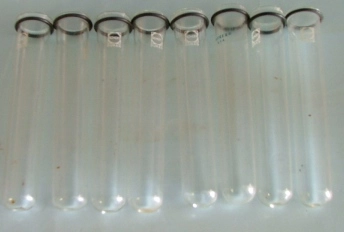SCHOTT DURAN 50ML TEST TUBES OUT OF MC 625 DISTALLATION AND 1 PYREX USA TEST TUBE 50ML 