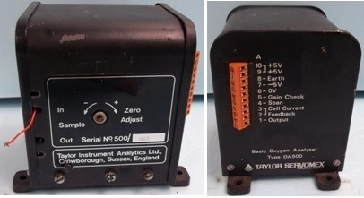 SERVOMEX BASIC OXYGEN ANALYZER TYPE OA500, NO: 500/1861, TAYLOR INSTRUMENT ANALYTICS LTD, CROWBOROU