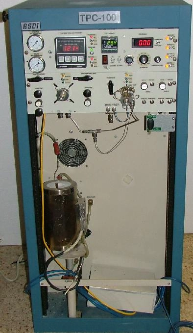 ASDI ADVANCED SCIENTIFIC DESIGN INC TPC-100 TEMPERATURE PROGRAMMED CATALYSTS INSTRUMENT CABINET WIT