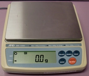 AND EW-1500I, PRECISION BALANC / SCALE, MODEL: EW-1500I, CC/NO: 04-19, : EP1700943, CAP RI: 300 G X