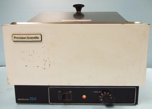 PRECISION SCIENTIFIC HEATED WATER BATH MODEL: 184, CAT NO 66648, : 10AY-10, 120VAC, 50/60HZ