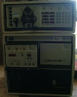 DIONEX ION LIQUID CHROMATOGRAPH CONSISTING OF: GRADIENT PUMP / QUAT MODEL APG-1 : 93232G, MODEL: LCM