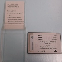 ANTON PAAR PRETEC 512KB FLASH CARD, FOR ANTON PAAR GMBH, ISO 9001 CERTIFIED, BACKUP CARD-STEP 11 PBA