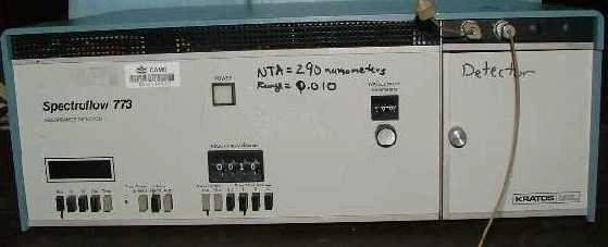 KROTOS ANALYTICAL INSTRUMENT SPECTROFLOW 773 ABSORBANCE DETECTOR, MODEL: SF 773, : 138-052682