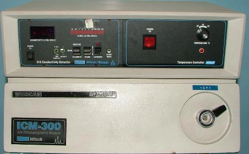 ALLTECH ION CHROMATOGRAPHY MODULE ICM-300, WESCAN ION ANALYZER MODEL 266 970 00, 90126, V110, Hz 50/