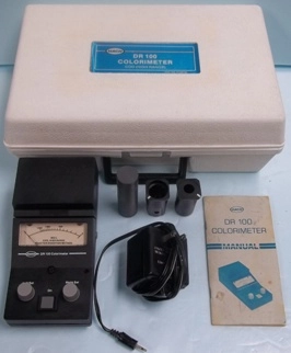 HACH DR 100 COLORIMETER COD (HIGH RANGE), CAT NO: 41100-04, COD, HIGH RANGE REACTOR DIGESTION METHOD