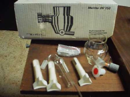 METTLER DV 750 GLASS WARE SAMPLE KIT (UNUSED)