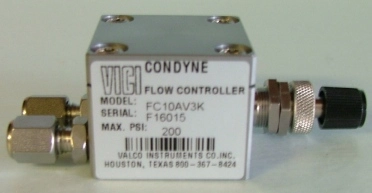 VICI: CONDYNE FLOW CONTROLLER MODEL: FC10AV3K : F16015 MAX PSI 200