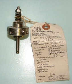 VALCO VICI VALVE 4 PORT PART# RD4CI4PN62 REPAIR# 23827 1000 PSI TEMP RATING 50C