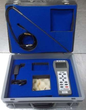 PSL RHEOTEK F100, HAND HELD MODEL F100, NO 014471/01, ASL, REDHILL, ENGLAND, RH1 3LG, CAL DATE OCT