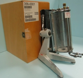 HAAKE FALLING BALL VISCOMETER B 88144 DIN 53015 TUBE 928 WITH 1 STAND 5257 WITH 1 WOODEN CARRY CAS