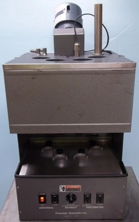 PRECISION SCIENTIFIC INC SAYBOLT VISCOMETER, CAT NO: 7A965, NO: 10AZ-7, TEMP: 70 TO 450 DEG F, QC L