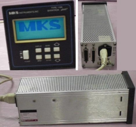 MKS TYPE 116A BARATRON N BAR, UNIT: DISPLAY, :71507-1, 120-40ASB, 240-20ASB, TRANSDUCER INLET, RS-