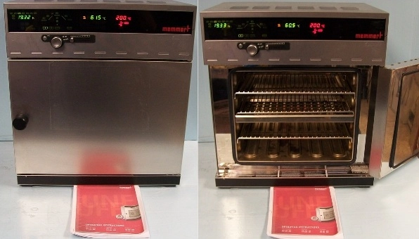 MEMMERT GERATE TYPE UNE 200, CONVECTION OVEN, 41370-126, , 230V, 50-60HZ 1100 WATTS, 2880 KI 31, MA
