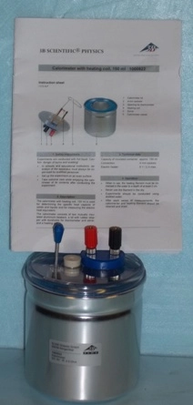 3B SCIENTIFIC PHYSICS (COLORIMETER) KALORIMETER 150ML 6V 2A MAX MODEL 100822 WITH INSTRUCTIONS