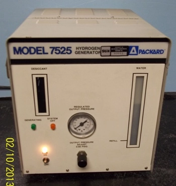 HYDROGEN GENERATOR TRIANGLE PACKARD MODE# A7525 : 085428 VOLTS: 115 20 AMPS HZ 60