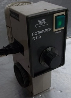 BUCHI ROTAVAPOR R110, NO 871373, MOTOR BUCHI, NO 179121019, TYPE KRVR 65/45, 110 V, 0,75 AMPS, 60 