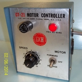 GLAS-COL GK HELLER CORP GT-21 MOTOR CONTROLLER MOD: GT21CZ2 : 258704, 8741, AND 9013, 120V 50-60H