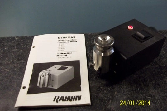 RAININ 81-400 DYNAMAX DUAL CHAMBER DYNAMIC MIXER , : F21023 , W/ INSTRUCTION MANUAL