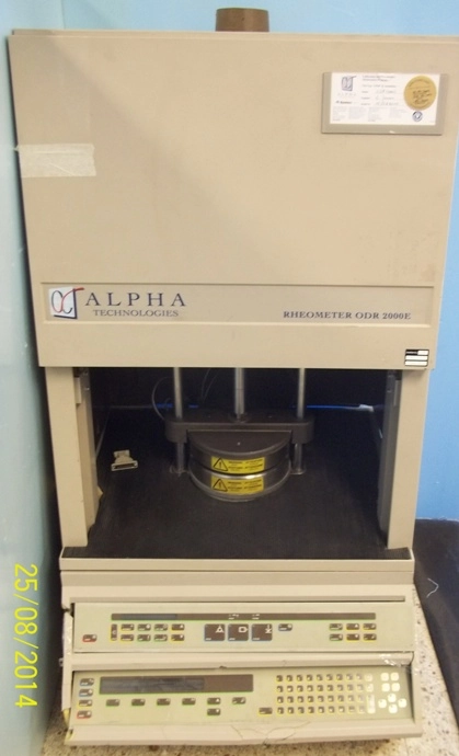 ALPHA RHEOMETER MODEL: ODR2000 NO: 10SHH2020 240V 50HZ POWER: 1KVA (SOMETHING WAS DROPPED ON THIS MA