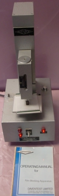 DAVENTEST LIMITED, DAVENPORT FILM BLOCKING APPARATUS FILM BLOCKING APPARATUS, : FBB626/64 ASTM 