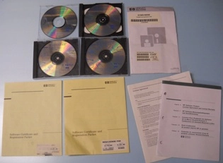 LOT HEWLETT PACKARD SOFTWARE CONSISTING OF: 1 HEWLETT PACKAR2D HP 5873 MASS SELECTIVE DETECTOR REF