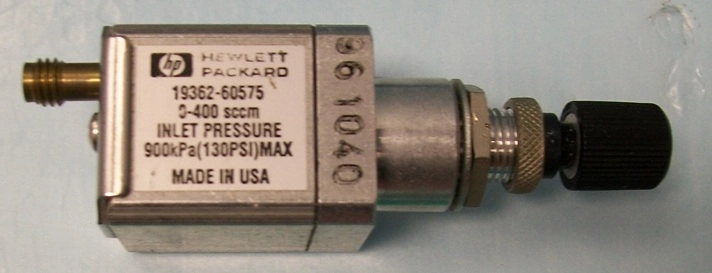 HEWLETT PACKARD REGULATOR 19362-60575, 0-400 SCCM, INLET PRESSURE, 900K PA (103 PSI) MAX 961040