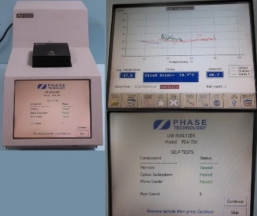 PHASE TECHNOLOGY, MODEL NO: PSA-70XAS, NO: 700011307, FOR CLOUD POINT, FREEZE POINT, POUR POINT, AND