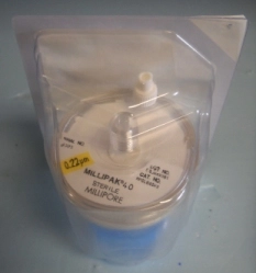 MILLIPAK-40 022 DISPOSABLE FILTER UNIT 0305 022 LOT#F4JN49301 CAT# MPG104SK2